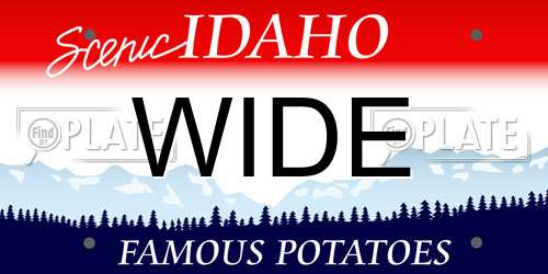 WIDE Idaho License Plate