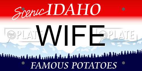 WIFE Idaho License Plate