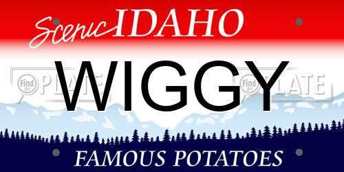 WIGGY Idaho License Plate