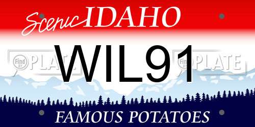 WIL91 Idaho License Plate