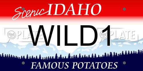 WILD1 Idaho License Plate