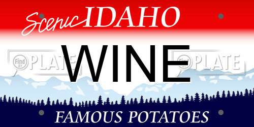 WINE Idaho License Plate
