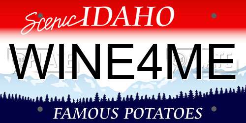 WINE4ME Idaho License Plate