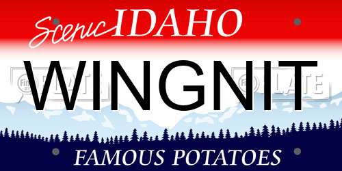 WINGNIT Idaho License Plate