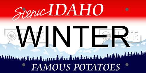 WINTER Idaho License Plate