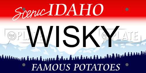 WISKY Idaho License Plate