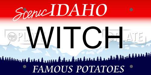 WITCH Idaho License Plate