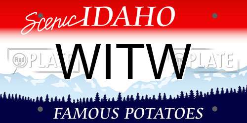 WITW Idaho License Plate