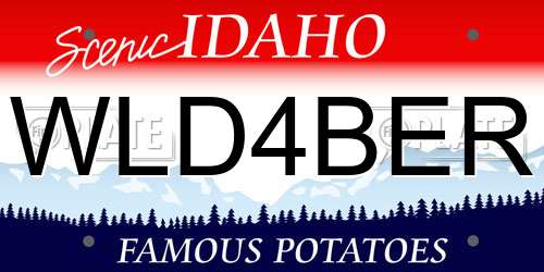 WLD4BER Idaho License Plate