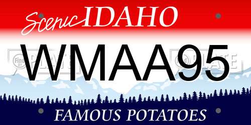 WMAA95 Idaho License Plate