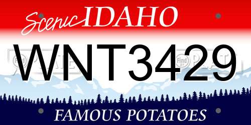 WNT3429 Idaho License Plate