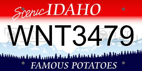 WNT3479 Idaho License Plate