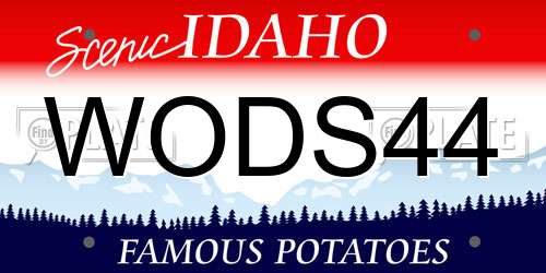 WODS44 Idaho License Plate