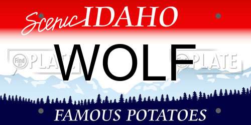 WOLF Idaho License Plate