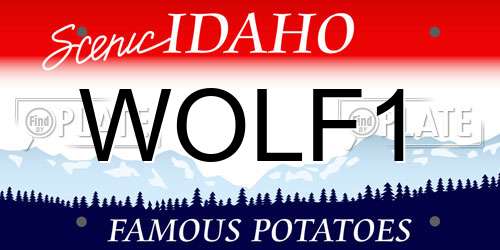 WOLF1 Idaho License Plate
