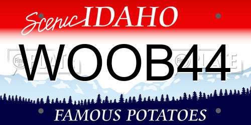 WOOB44 Idaho License Plate