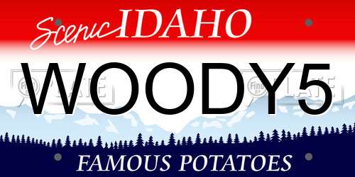 WOODY5 Idaho License Plate