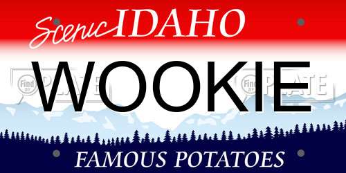 WOOKIE Idaho License Plate