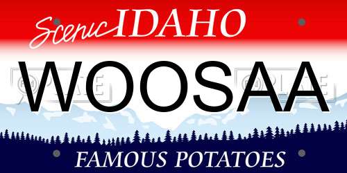 WOOSAA Idaho License Plate