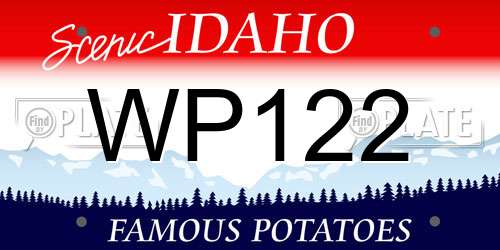 WP122 Idaho License Plate