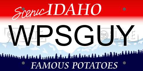 WPSGUY Idaho License Plate