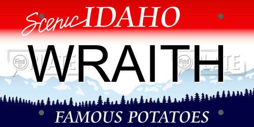 WRAITH Idaho License Plate