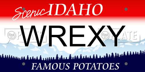WREXY Idaho License Plate