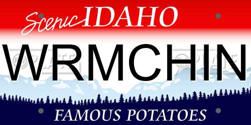 WRMCHIN Idaho License Plate