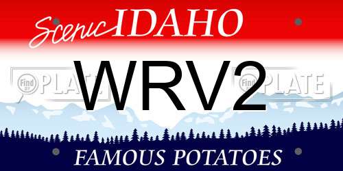 WRV2 Idaho License Plate