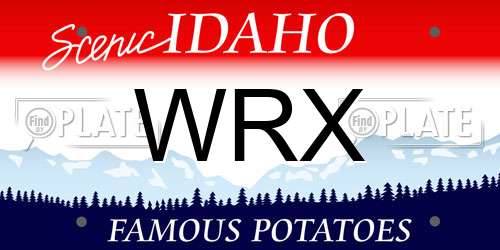 WRX Idaho License Plate
