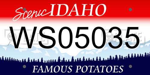 WS05035 Idaho License Plate