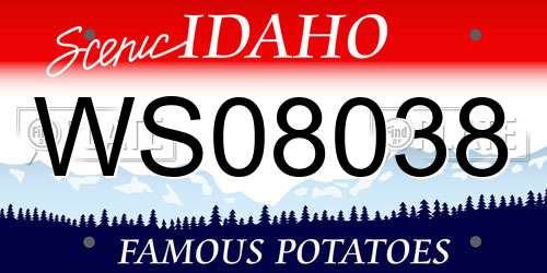 WS08038 Idaho License Plate