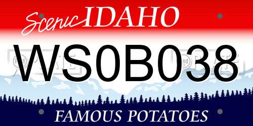 WS0B038 Idaho License Plate