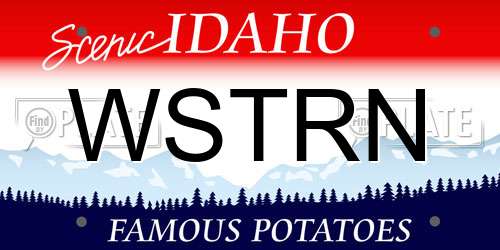 WSTRN Idaho License Plate