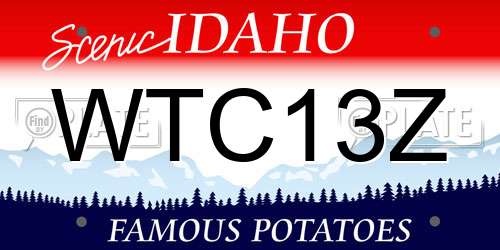WTC13Z Idaho License Plate
