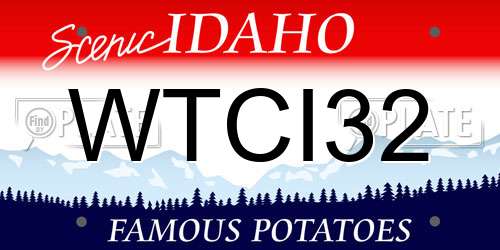 WTCI32 Idaho License Plate
