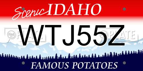 WTJ55Z Idaho License Plate