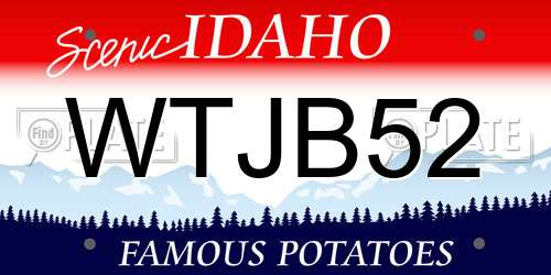 WTJB52 Idaho License Plate