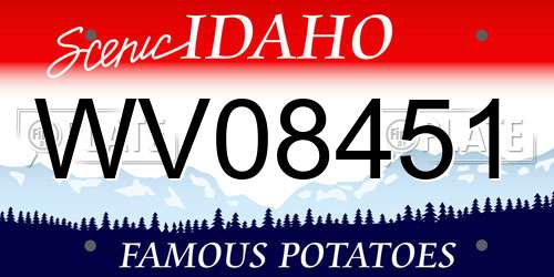WV08451 Idaho License Plate