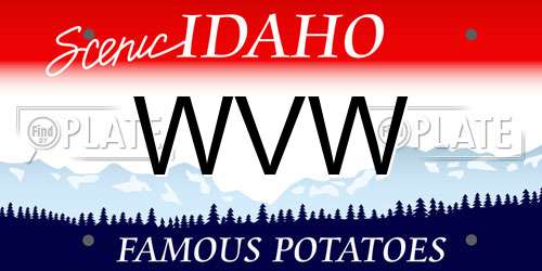 WVW Idaho License Plate