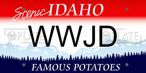 WWJD Idaho License Plate