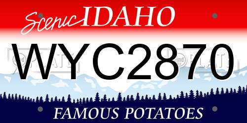 WYC2870 Idaho License Plate