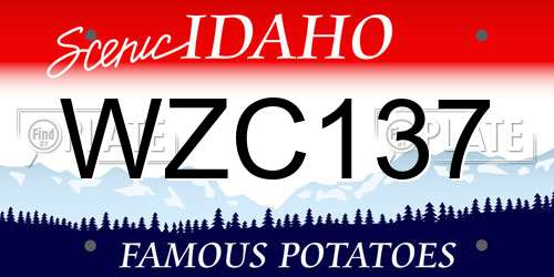 WZC137 Idaho License Plate