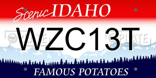 WZC13T Idaho License Plate
