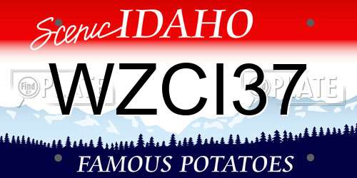 WZCI37 Idaho License Plate