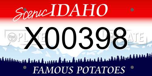 X00398 Idaho License Plate