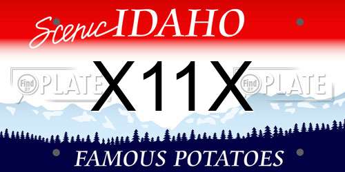X11X Idaho License Plate