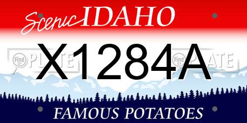 X1284A Idaho License Plate