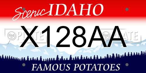 X128AA Idaho License Plate