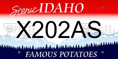 X202AS Idaho License Plate